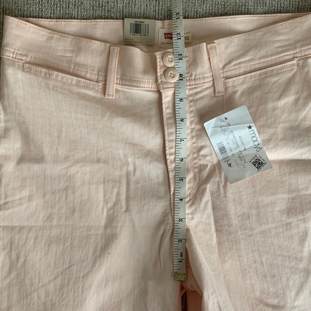 Size 10 women’s pants classic wide leg cropped pretty pastel color new - Picture 15 of 17